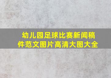 幼儿园足球比赛新闻稿件范文图片高清大图大全