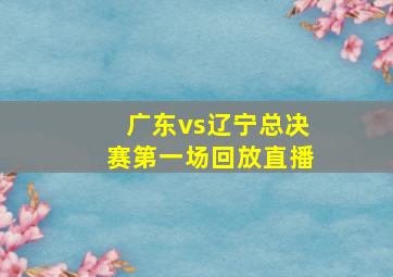 广东vs辽宁总决赛第一场回放直播