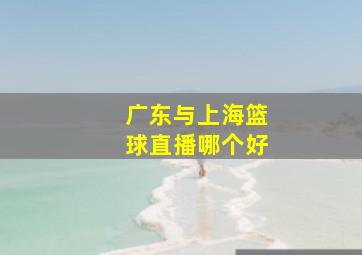 广东与上海篮球直播哪个好