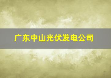 广东中山光伏发电公司