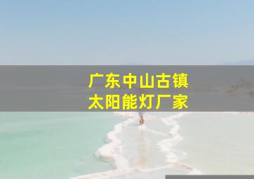 广东中山古镇太阳能灯厂家