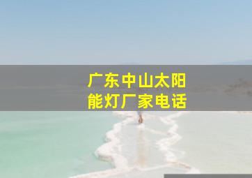 广东中山太阳能灯厂家电话