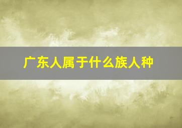 广东人属于什么族人种