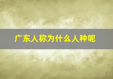 广东人称为什么人种呢