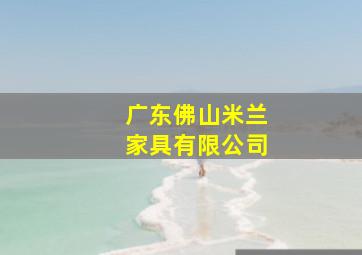 广东佛山米兰家具有限公司