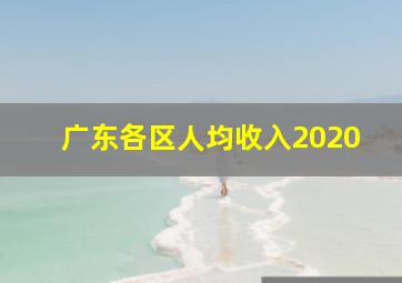 广东各区人均收入2020