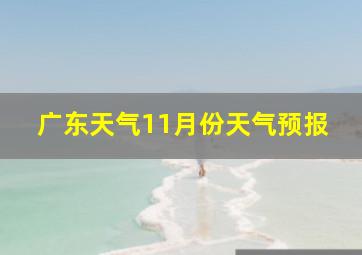 广东天气11月份天气预报