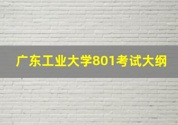 广东工业大学801考试大纲