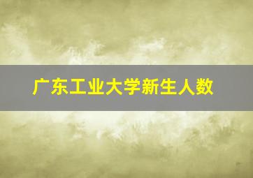 广东工业大学新生人数