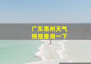 广东惠州天气预报查询一下