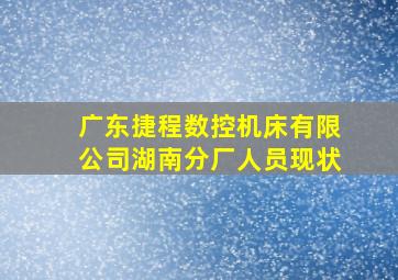 广东捷程数控机床有限公司湖南分厂人员现状