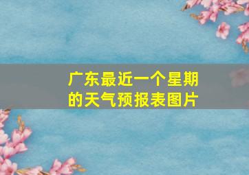 广东最近一个星期的天气预报表图片