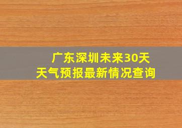 广东深圳未来30天天气预报最新情况查询