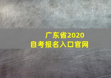 广东省2020自考报名入口官网