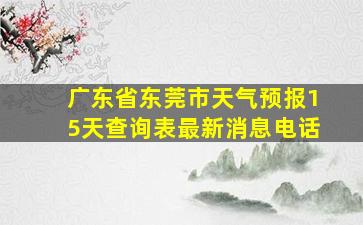 广东省东莞市天气预报15天查询表最新消息电话