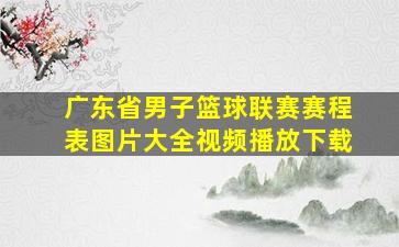 广东省男子篮球联赛赛程表图片大全视频播放下载