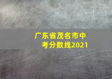 广东省茂名市中考分数线2021