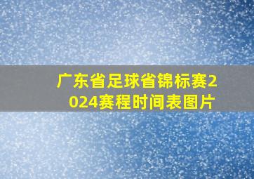 广东省足球省锦标赛2024赛程时间表图片