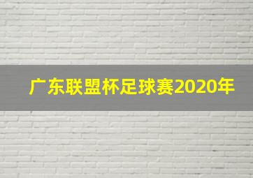 广东联盟杯足球赛2020年