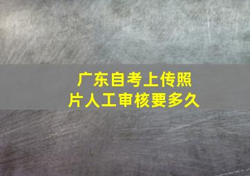 广东自考上传照片人工审核要多久