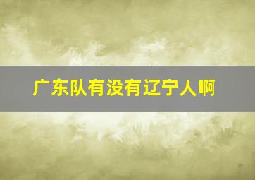 广东队有没有辽宁人啊