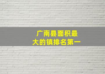 广南县面积最大的镇排名第一