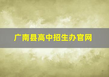 广南县高中招生办官网