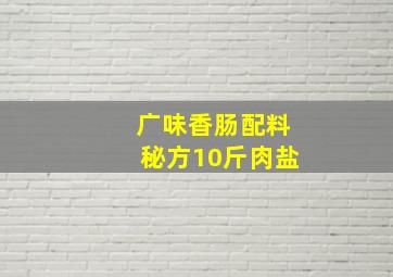 广味香肠配料秘方10斤肉盐