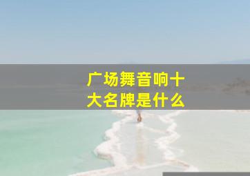 广场舞音响十大名牌是什么