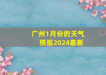 广州1月份的天气预报2024最新