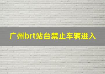 广州brt站台禁止车辆进入