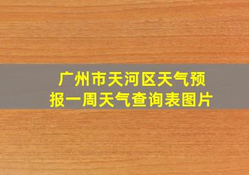 广州市天河区天气预报一周天气查询表图片