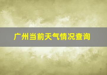 广州当前天气情况查询