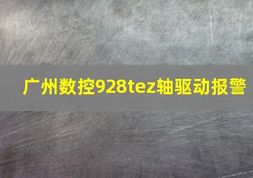 广州数控928tez轴驱动报警