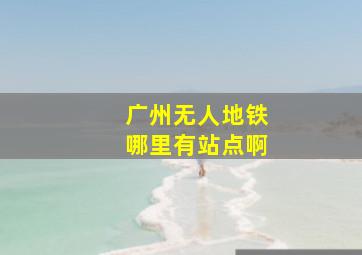 广州无人地铁哪里有站点啊