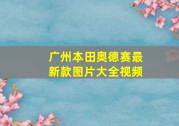 广州本田奥德赛最新款图片大全视频