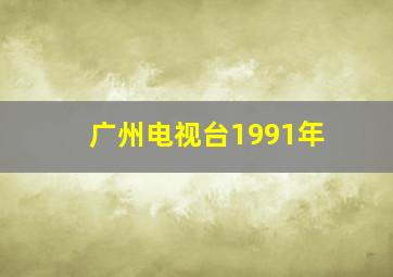 广州电视台1991年