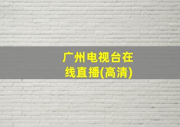 广州电视台在线直播(高清)