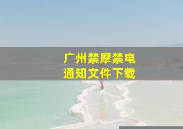 广州禁摩禁电通知文件下载