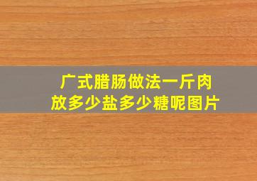 广式腊肠做法一斤肉放多少盐多少糖呢图片