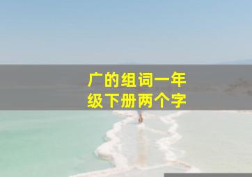 广的组词一年级下册两个字