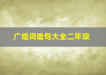 广组词造句大全二年级