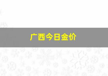 广西今日金价