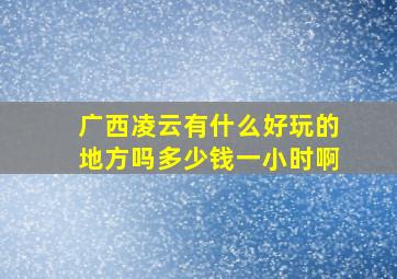 广西凌云有什么好玩的地方吗多少钱一小时啊