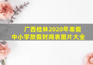 广西桂林2020年寒假中小学放假时间表图片大全