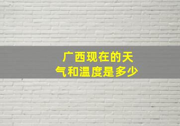 广西现在的天气和温度是多少