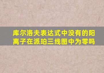 库尔洛夫表达式中没有的阳离子在派珀三线图中为零吗