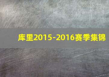 库里2015-2016赛季集锦