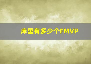 库里有多少个FMVP