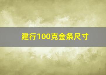 建行100克金条尺寸